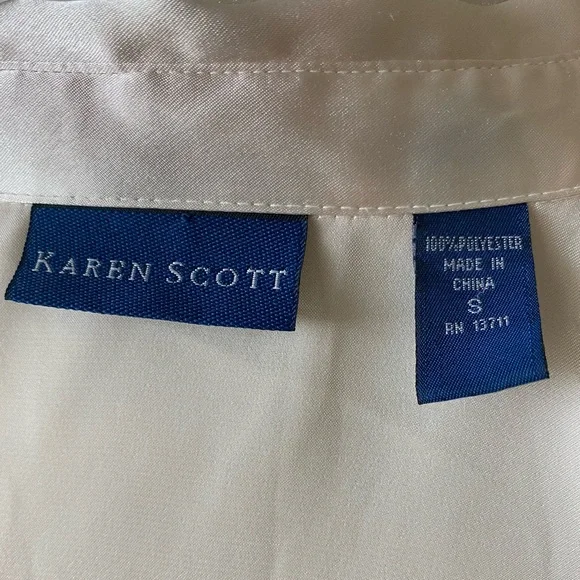 Karen Scott Champagne Blouse - Picture 9 of 9